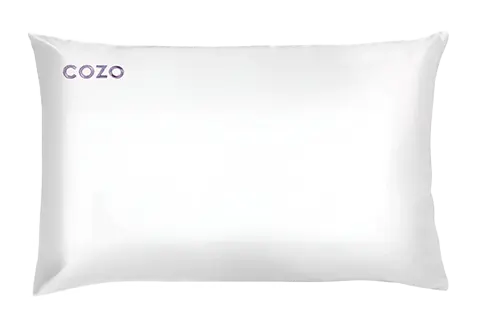 COZO White Vegan Eucalyptus Silk Pillowcase
